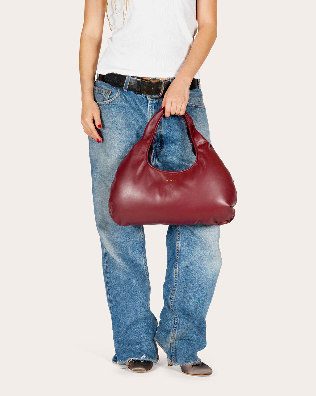 Medium Cloud Leather Shoulder Bag