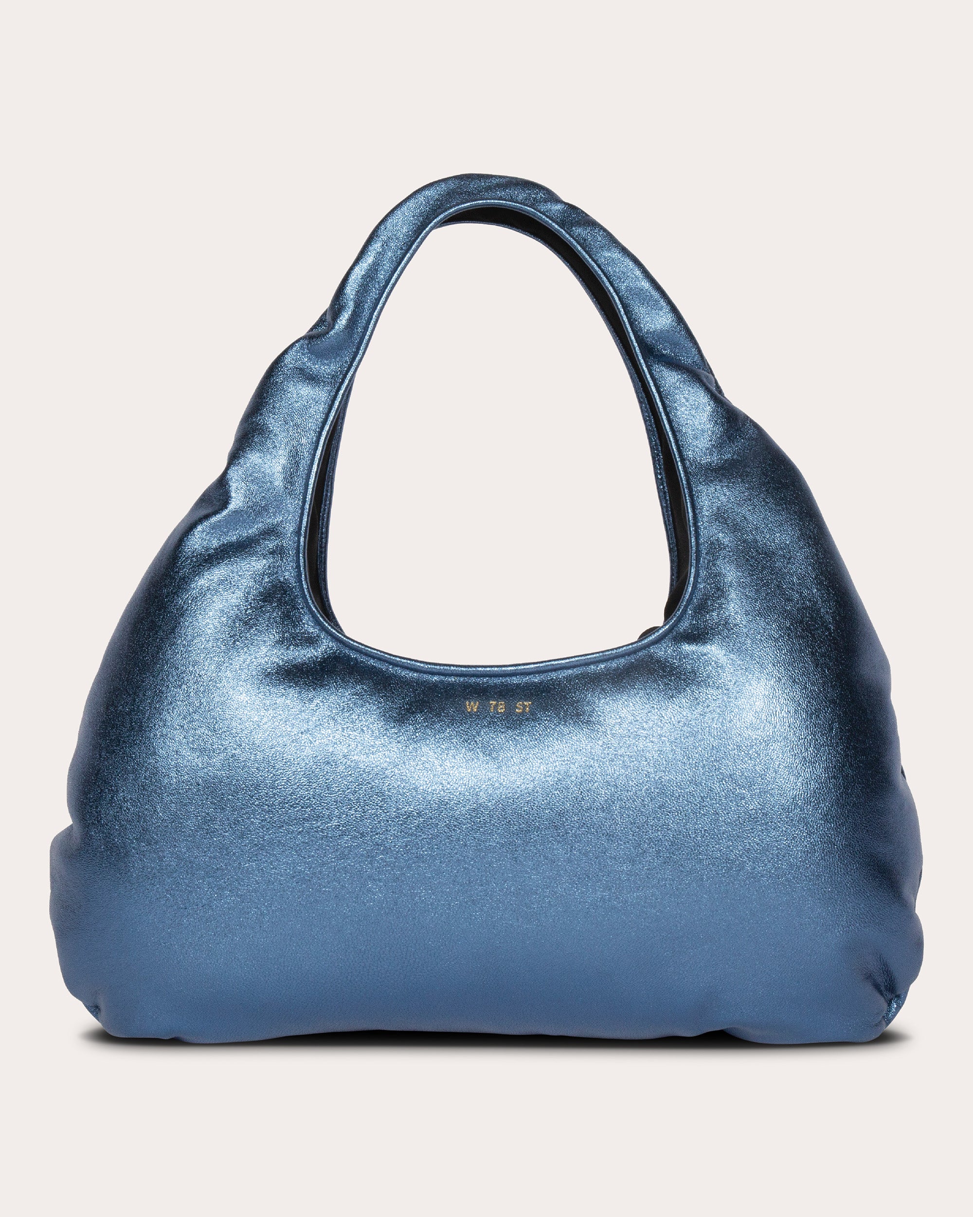 Medium Cloud Metallic Leather Shoulder Bag
