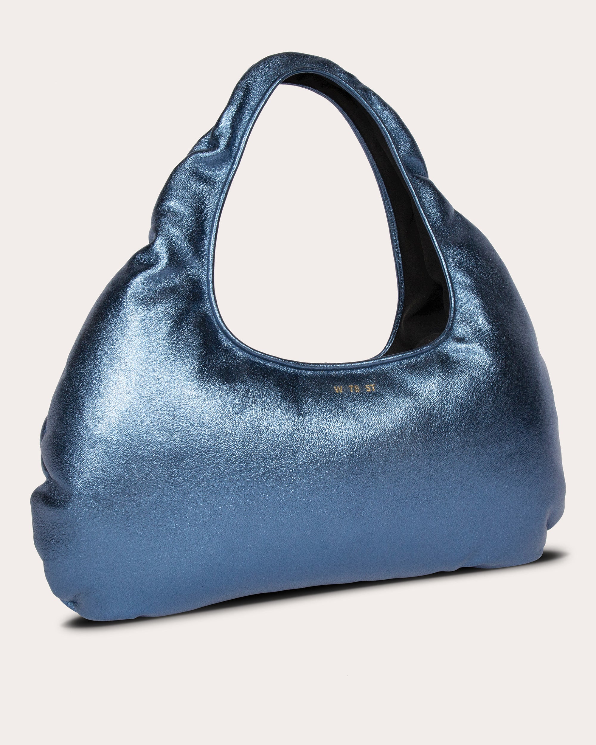 Medium Cloud Metallic Leather Shoulder Bag