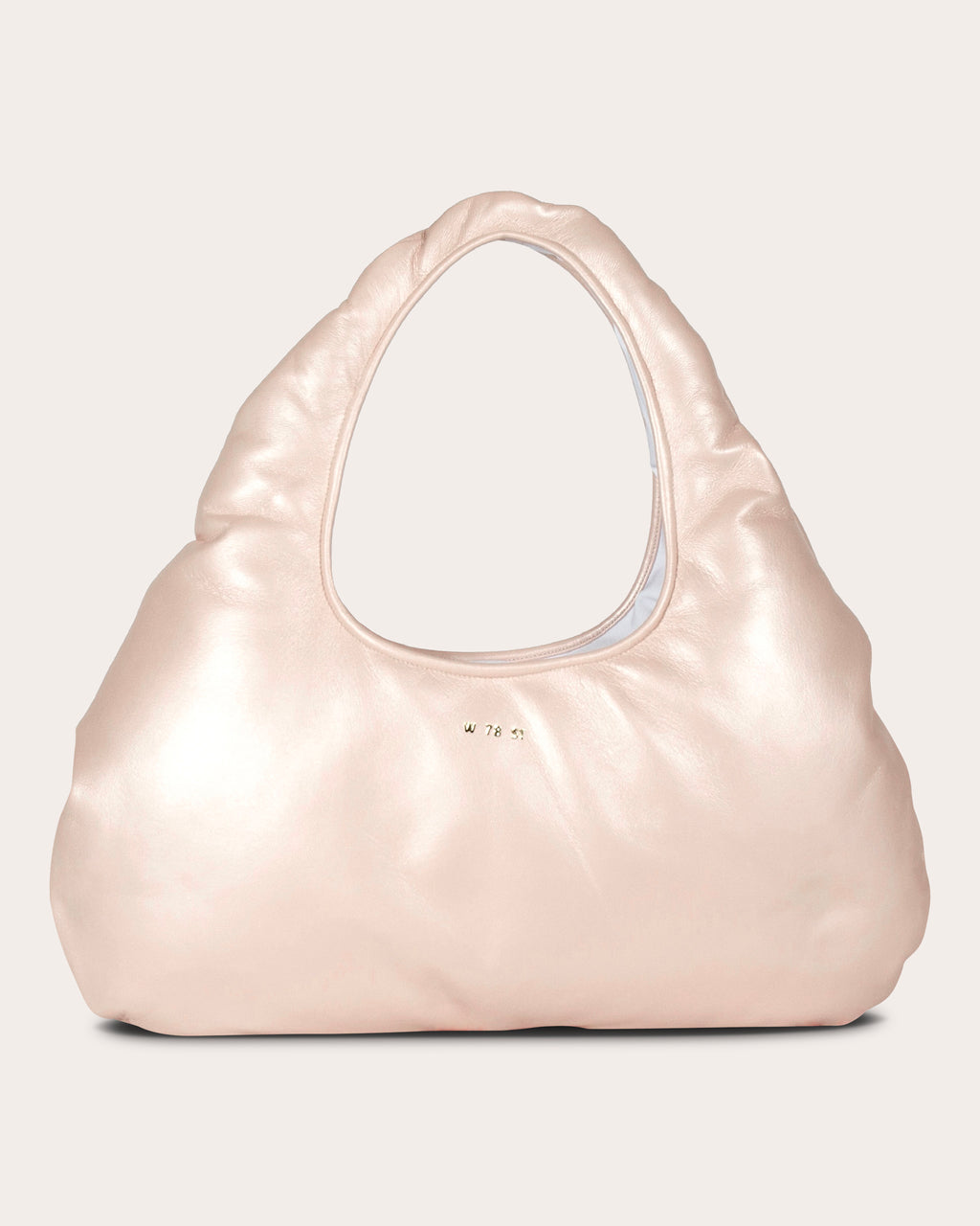 Medium Cloud Pearlescent Leather Shoulder Bag