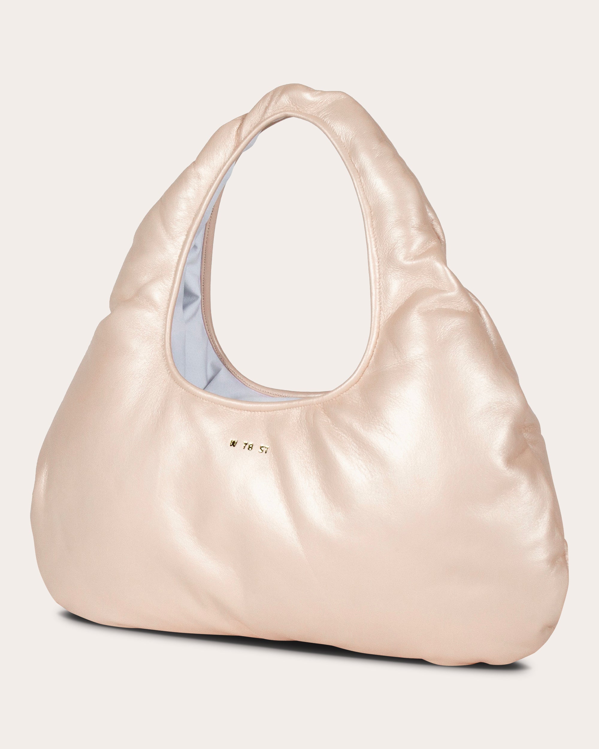 Medium Cloud Pearlescent Leather Shoulder Bag