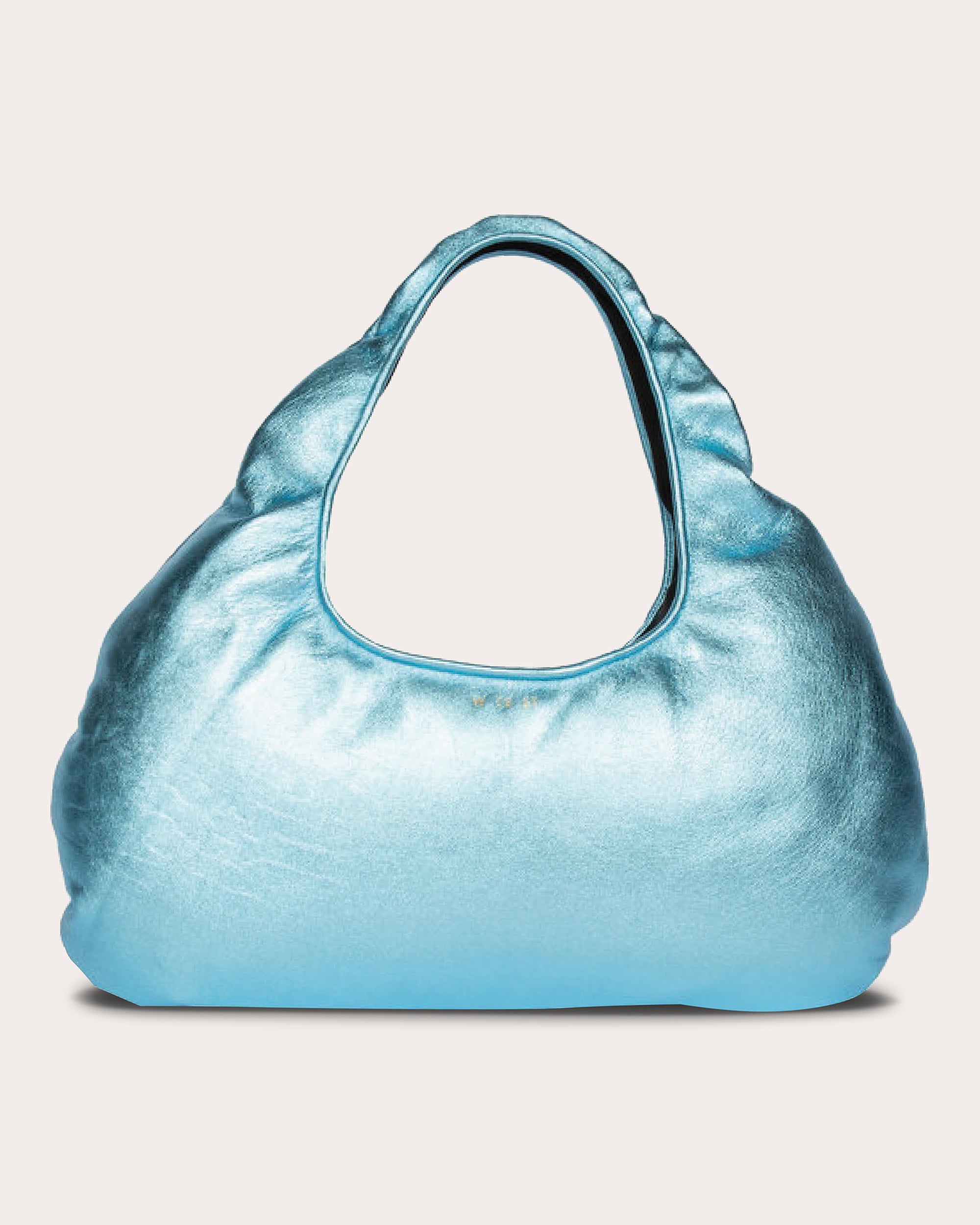 Medium Cloud Pearlescent Leather Shoulder Bag