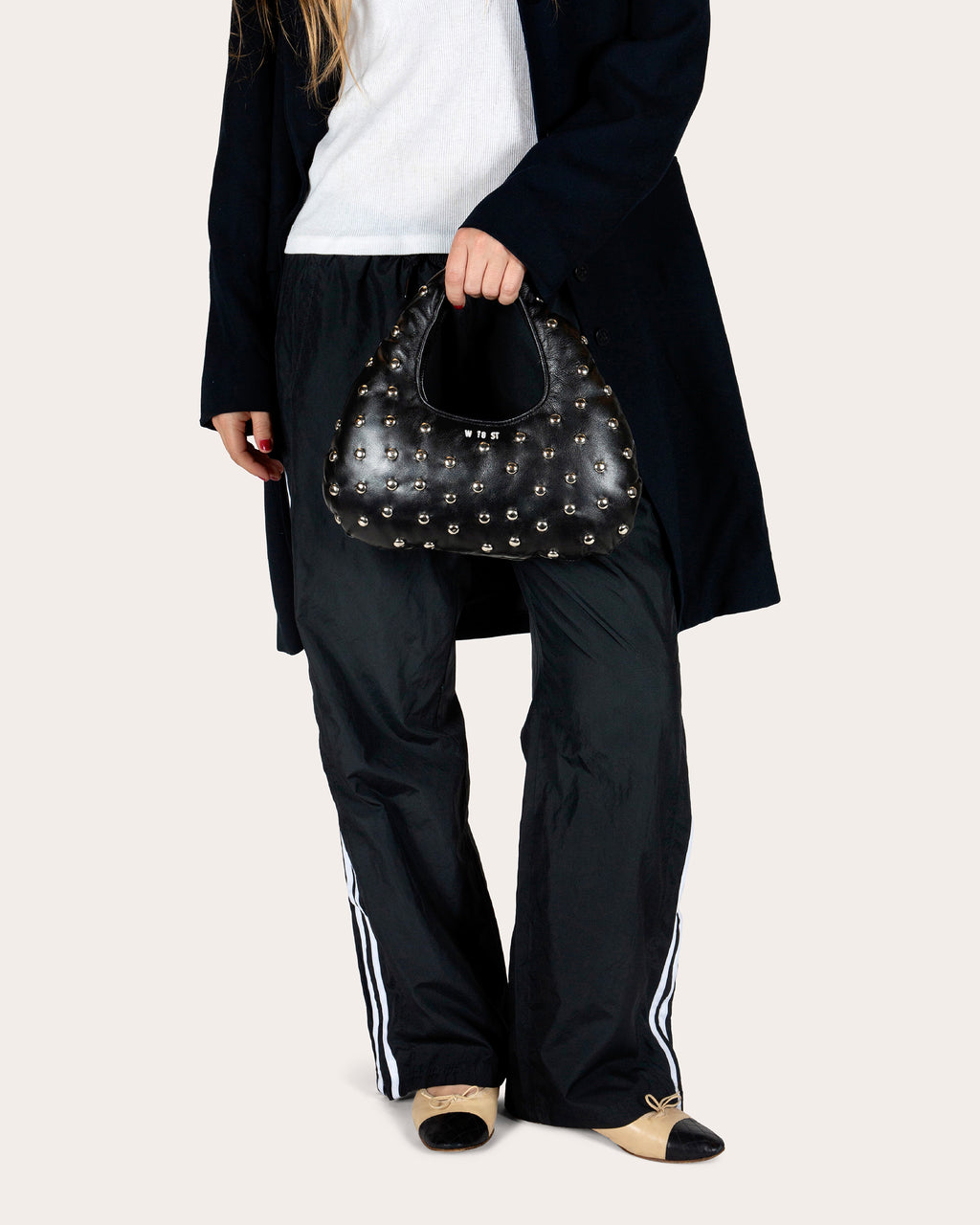 Micro Cloud Studded Leather Tote