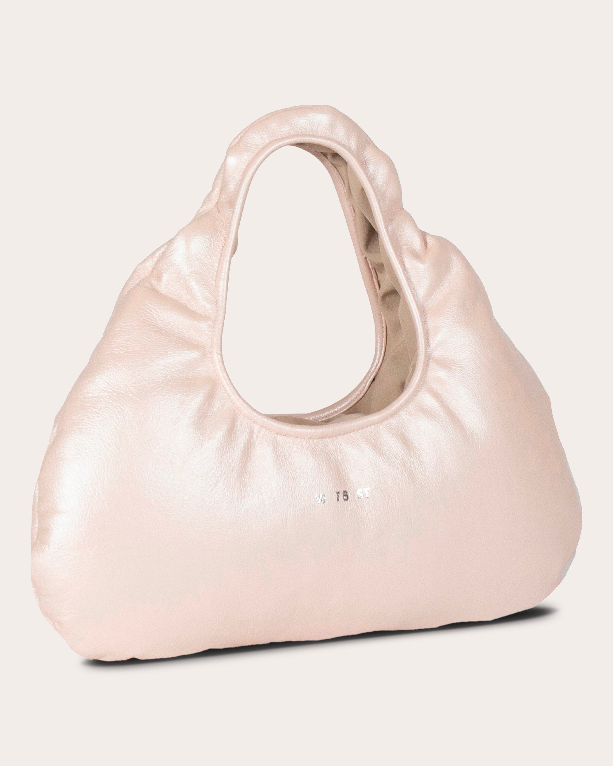 Micro Cloud Pearlescent Leather Shoulder Bag