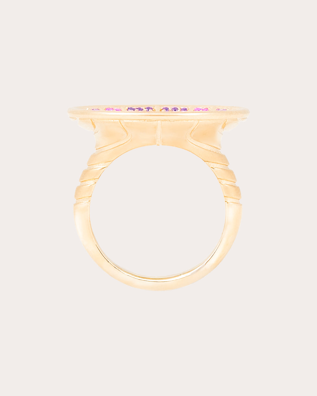 Tsavorite & Amethyst Revel Large Dimensional Ring