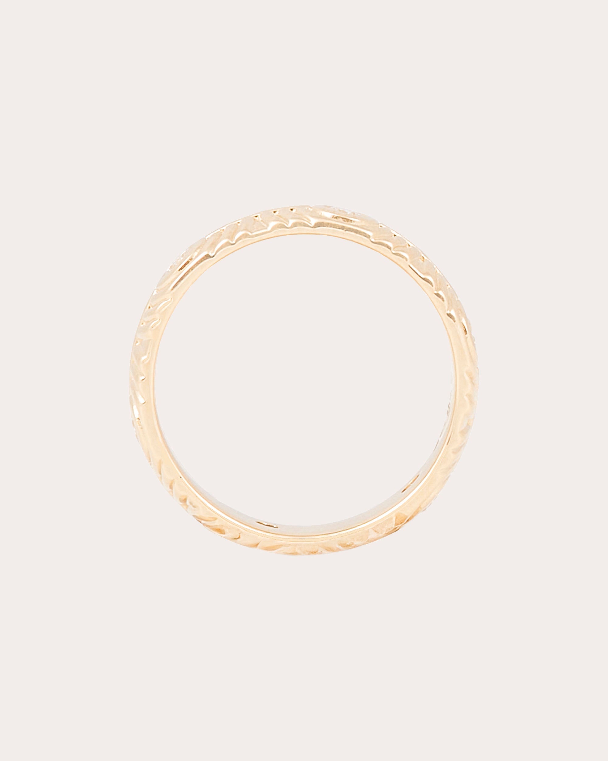 Diamond & 14k Gold Revel Ribbed Stackable Ring