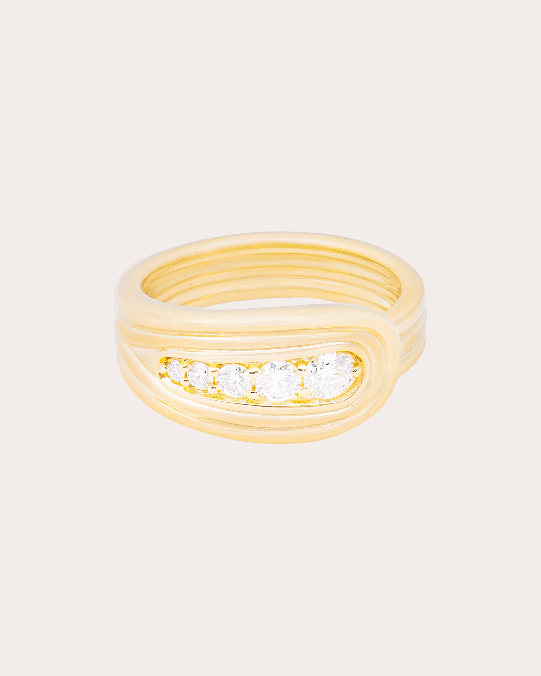 Diamond Found Nest Bypass Ring