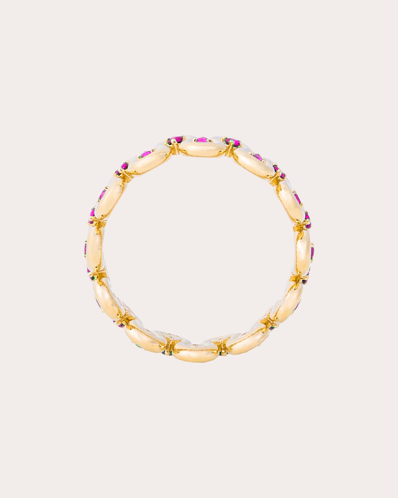 Pink Sapphire Found Squiggle Ring