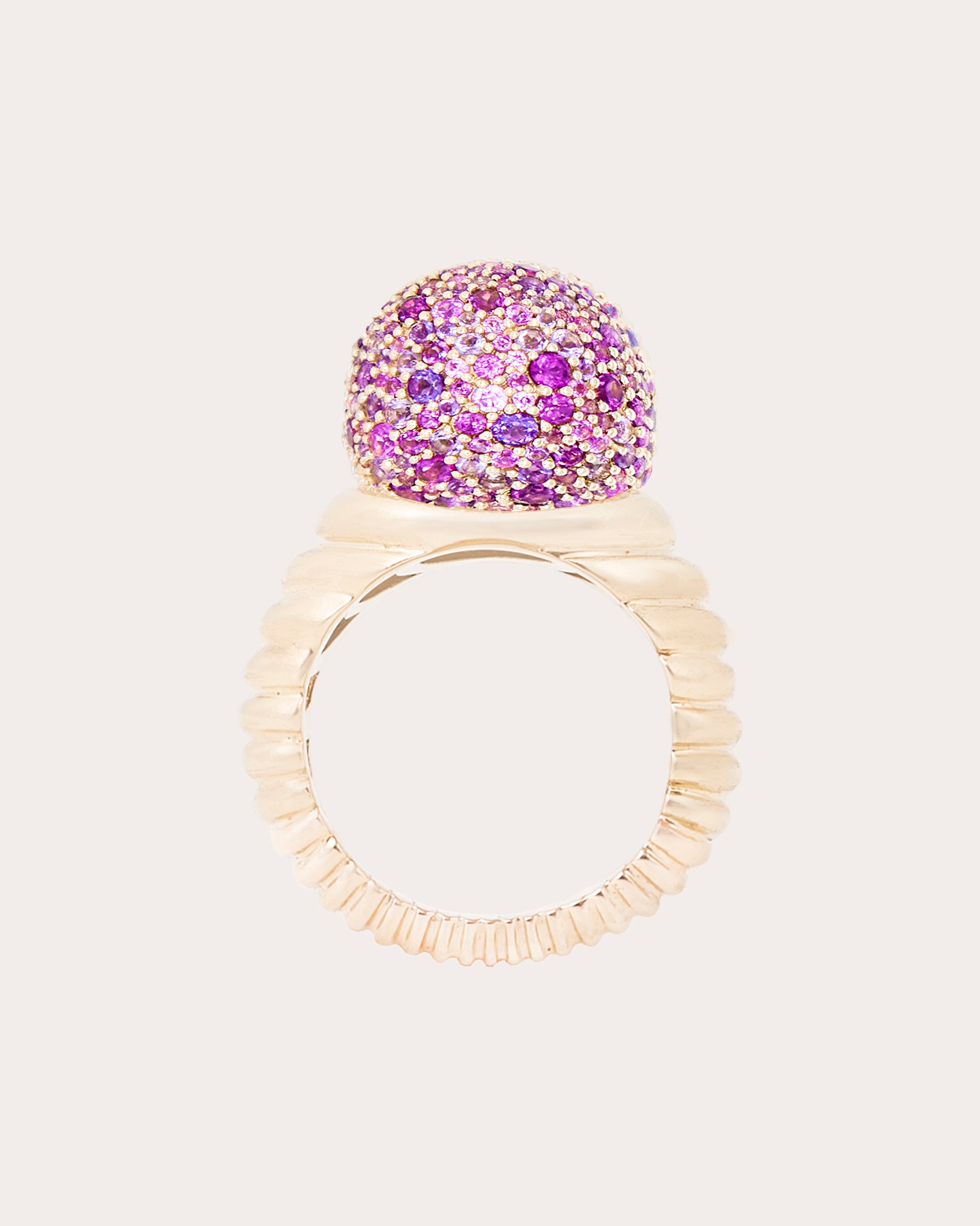 Amethyst Revel Bobble Cocktail Ring