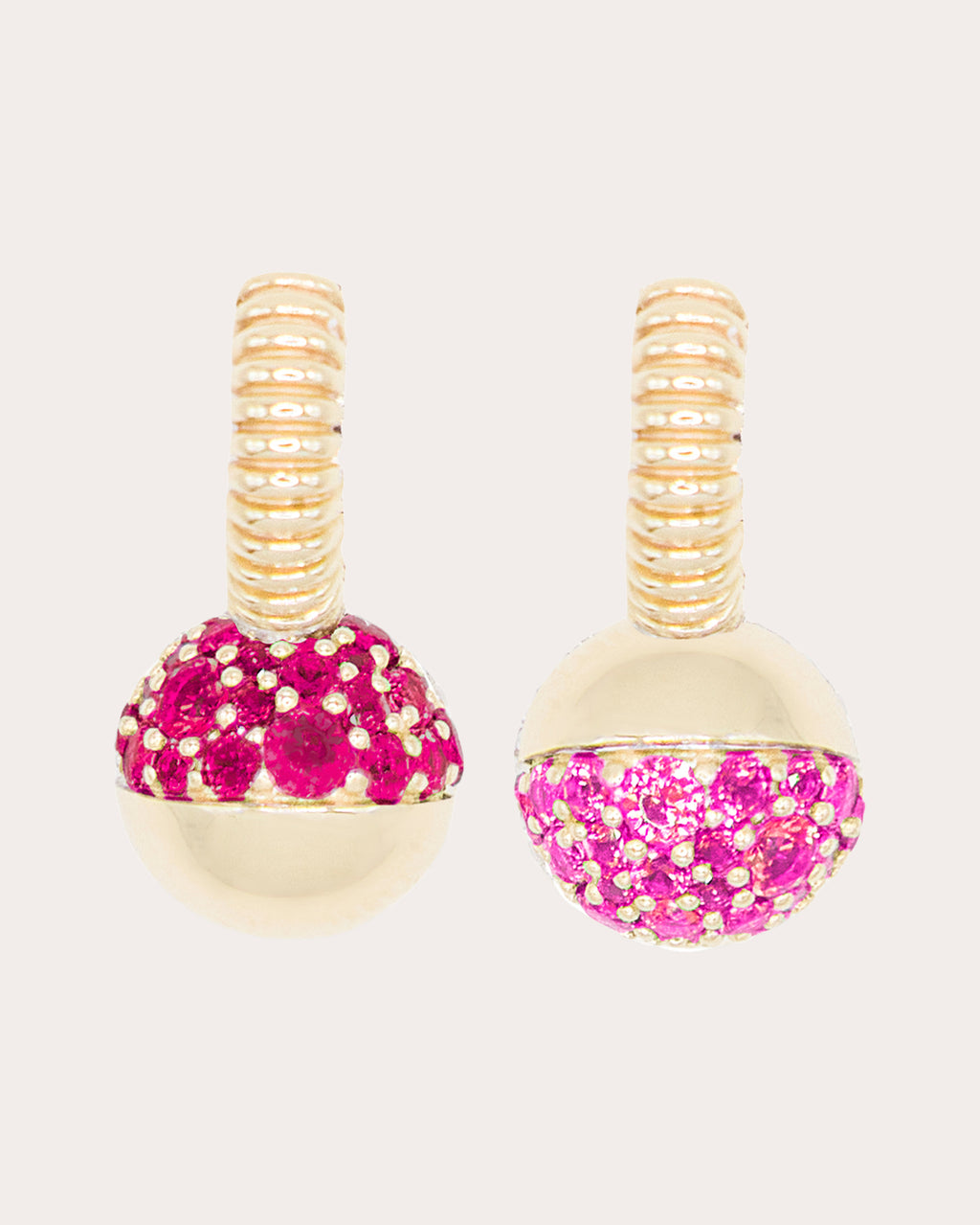 Ruby Revel Mini Bobble Huggie Earrings