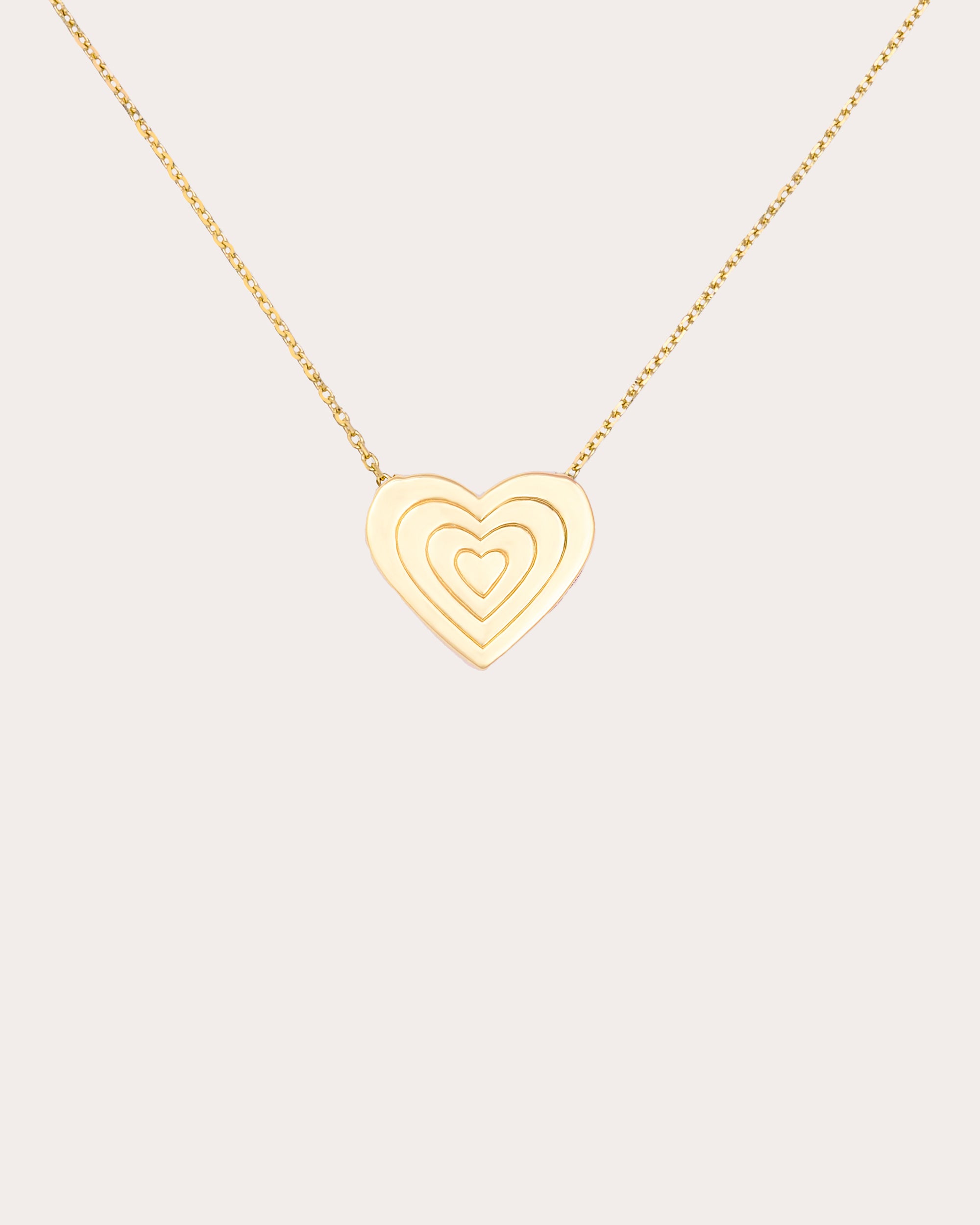 Pink Sapphire & Ruby 14k Gold Juju Heart Pendant Necklace