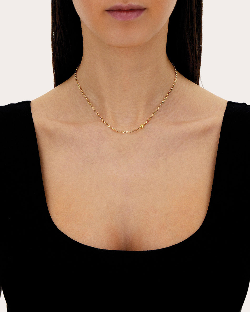18k Gold Short Boules Necklace