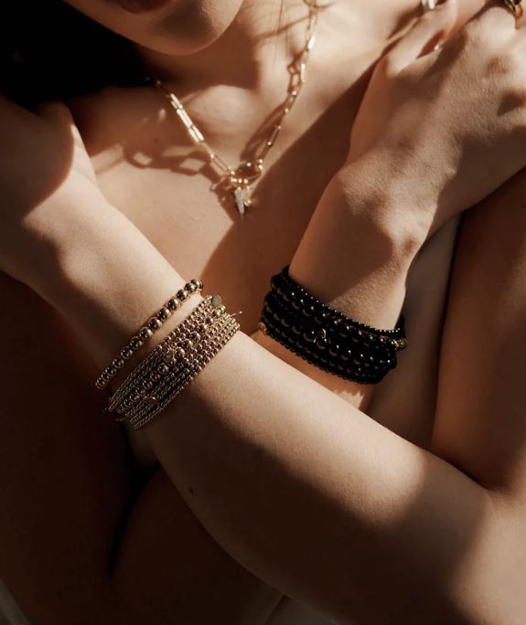 14k Gold Bead Bracelet Set
