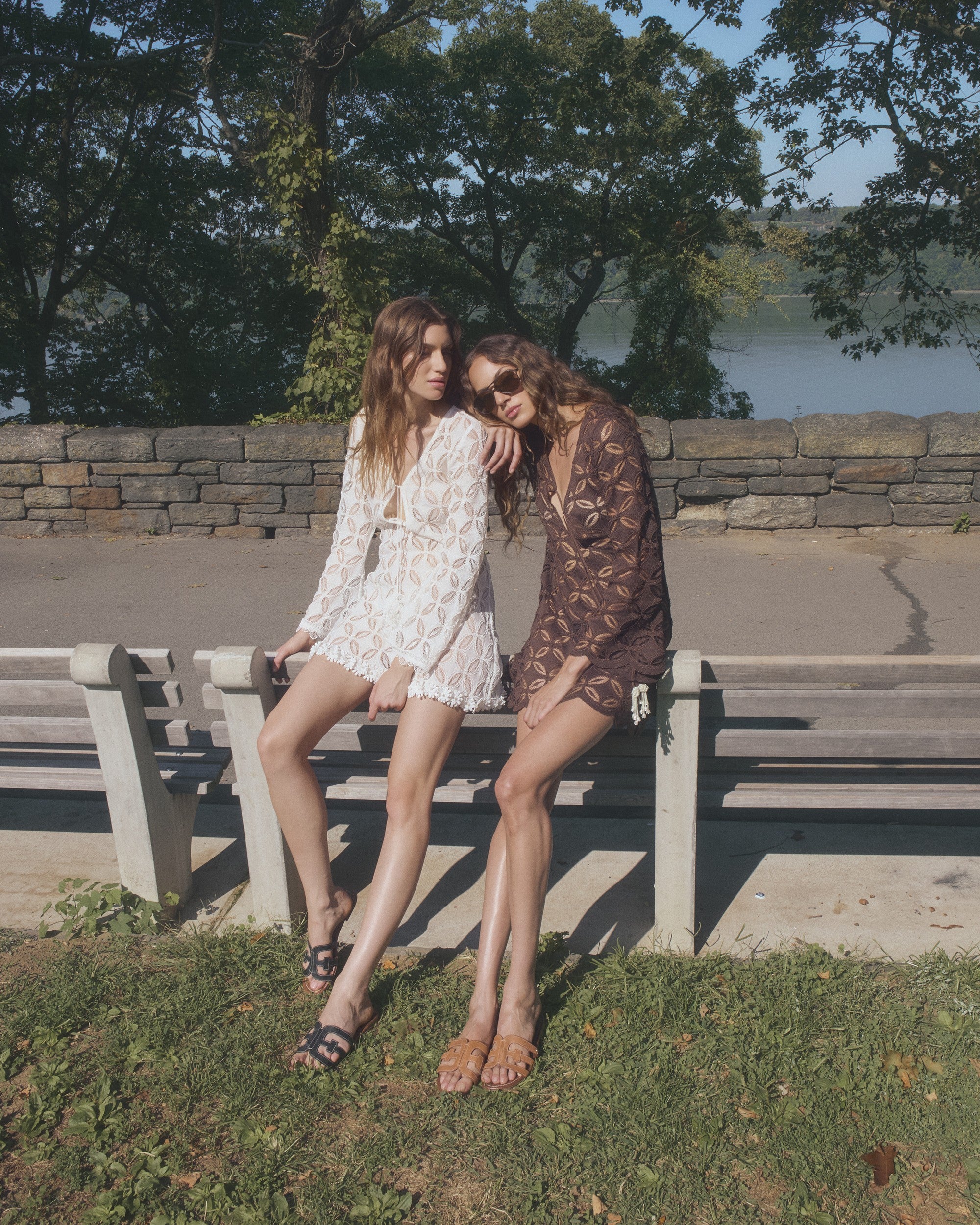 Positana Geometric Lace Tunic Dress