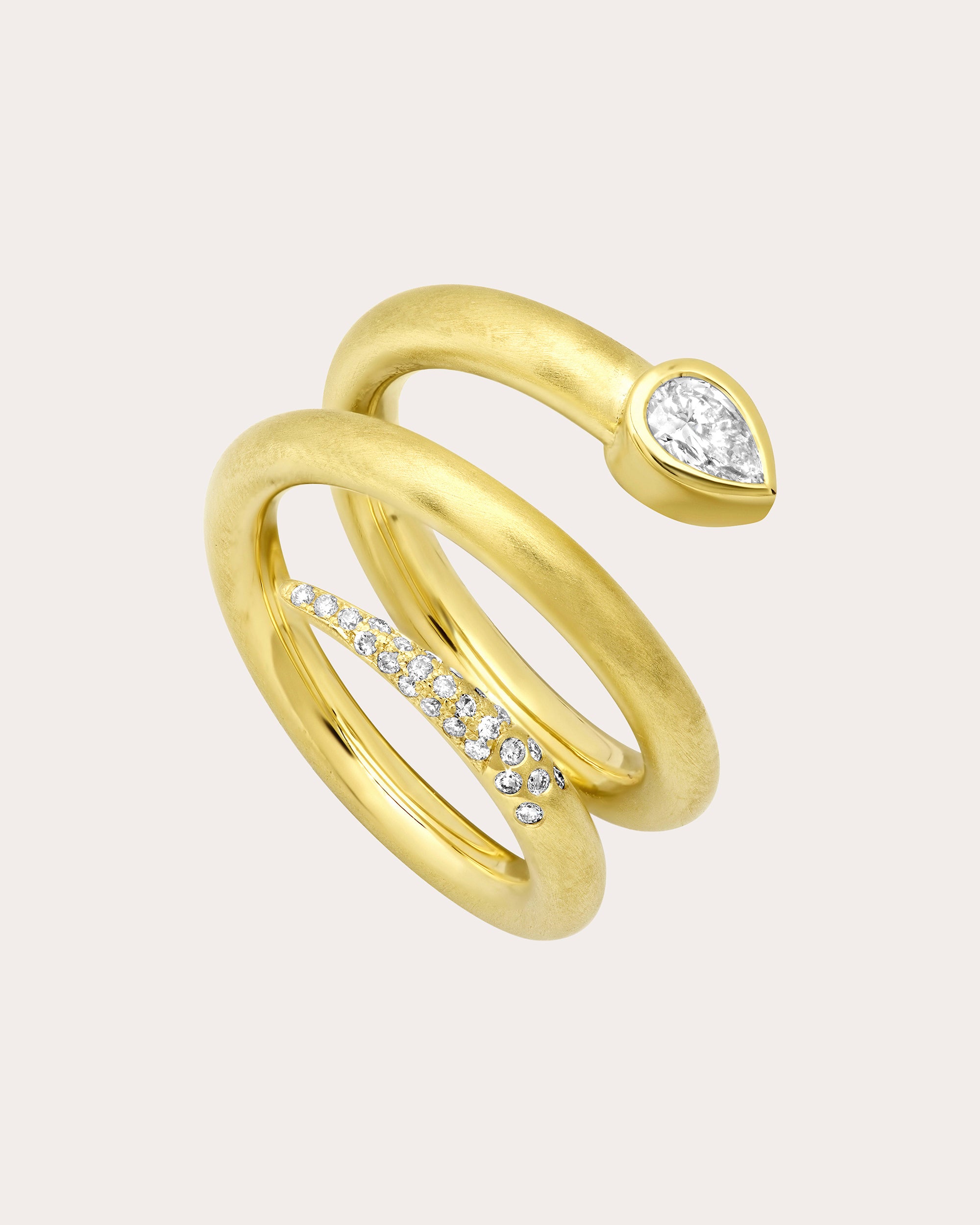 Diamond & 18k Gold Carolina Spiral Ring
