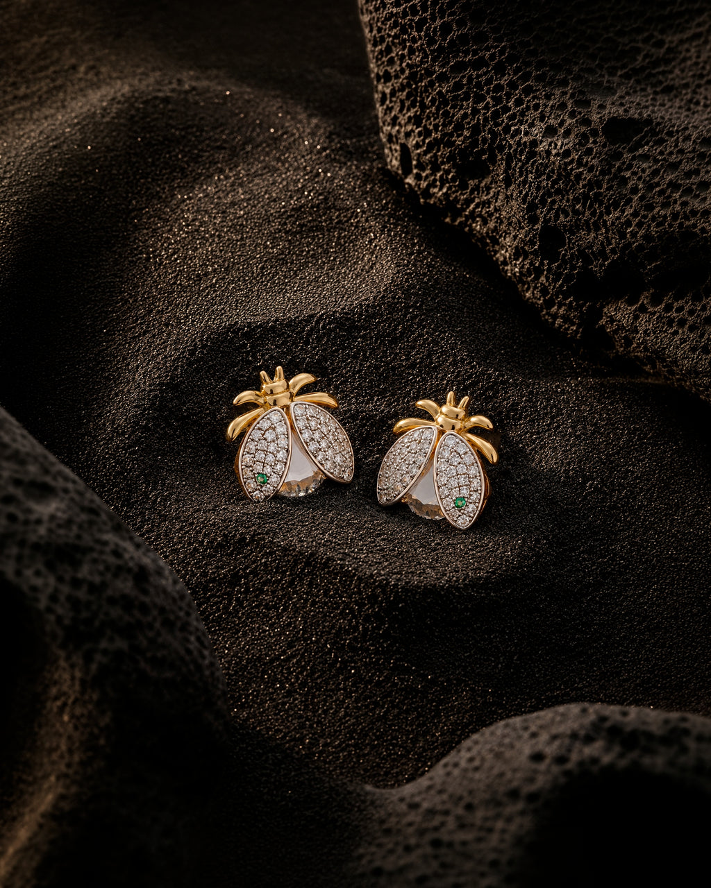 Diamond & Crystal Quartz Catarina Stud Earrings