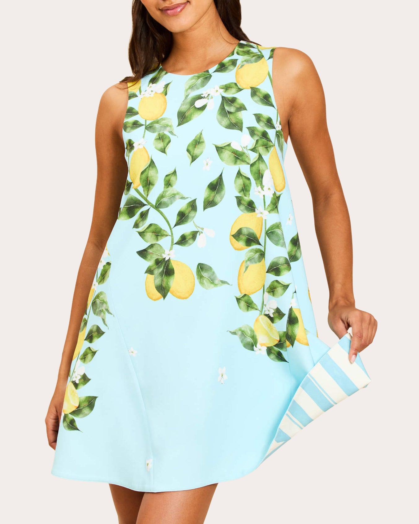 Cecily Reversible Crepe Sleeveless Mini Dress