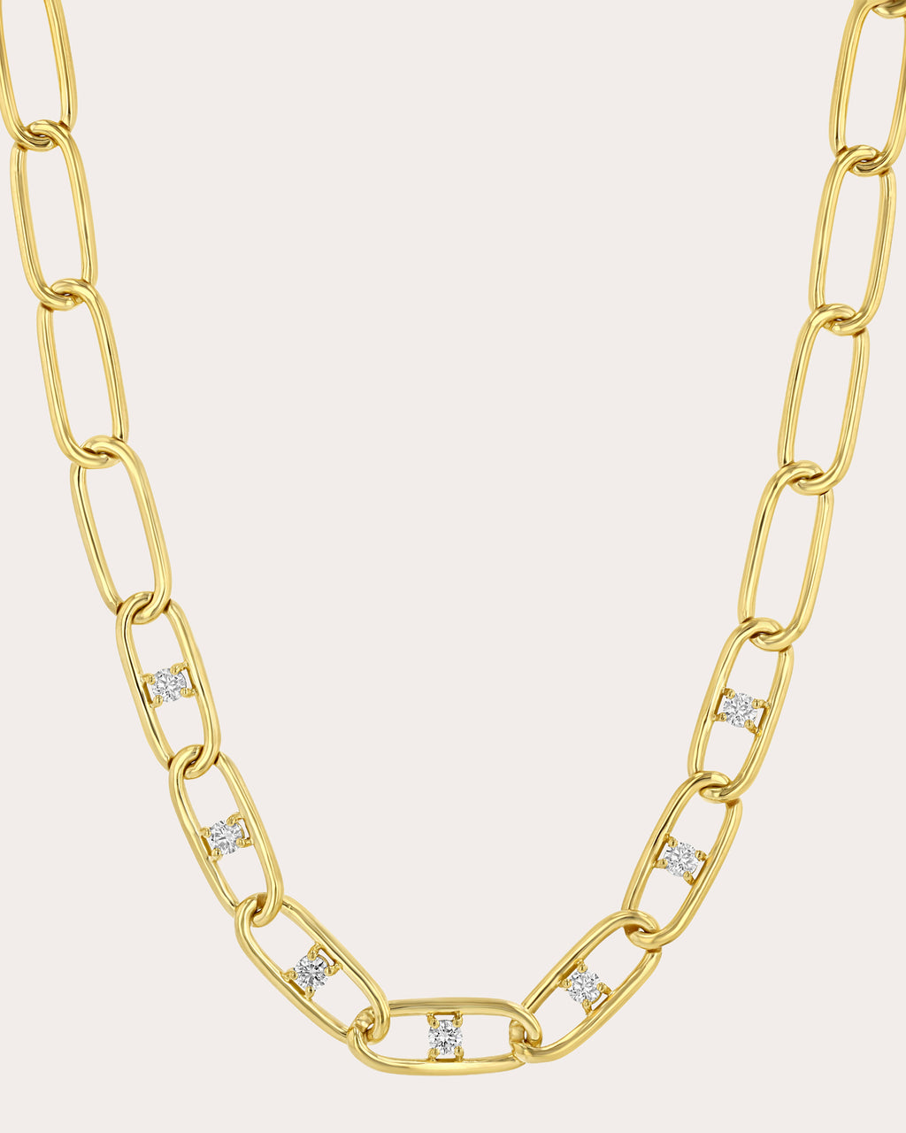 Diamond & 18k Gold Celebrate Chain Necklace