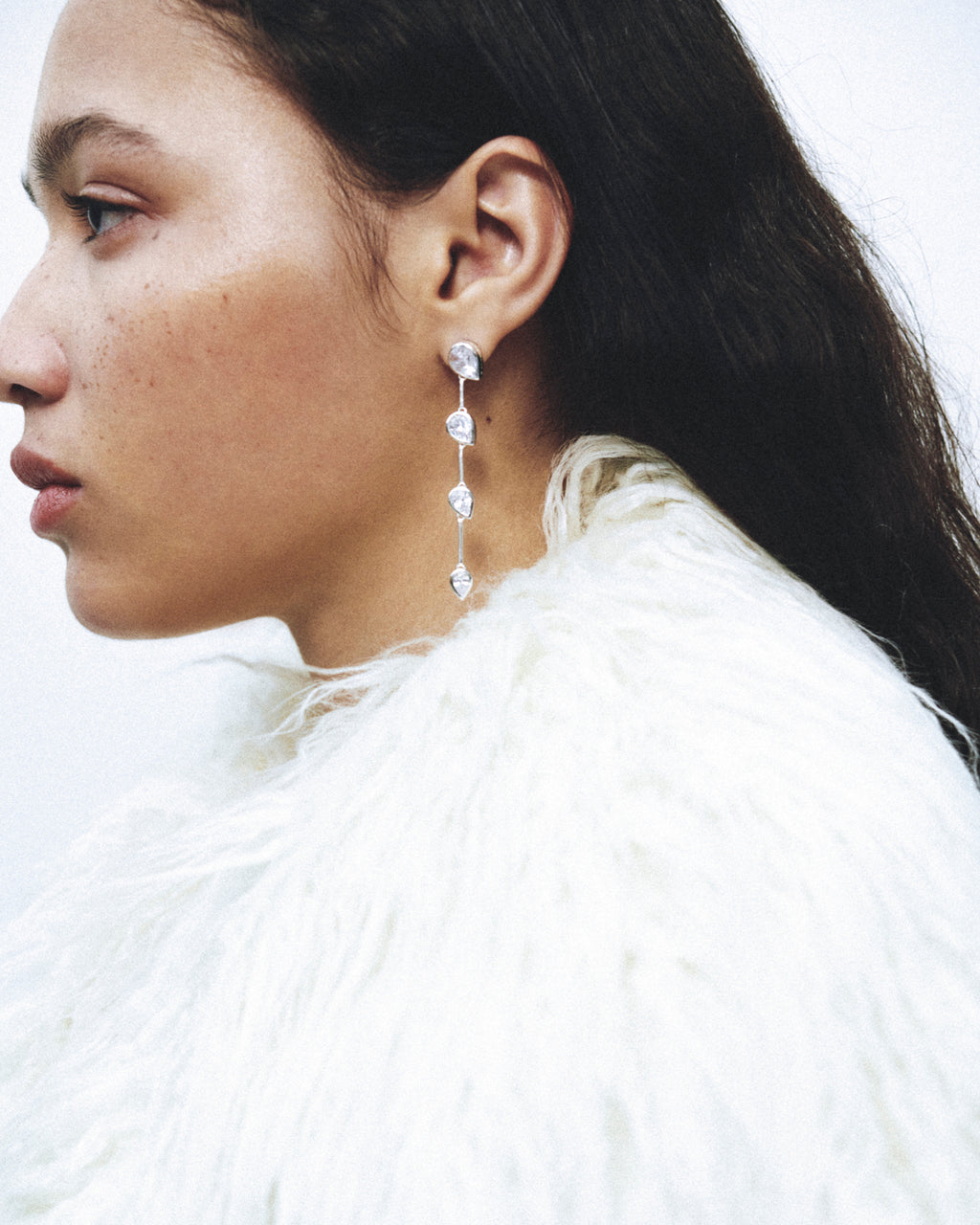 Cubic Zirconia Pear Drop Earrings