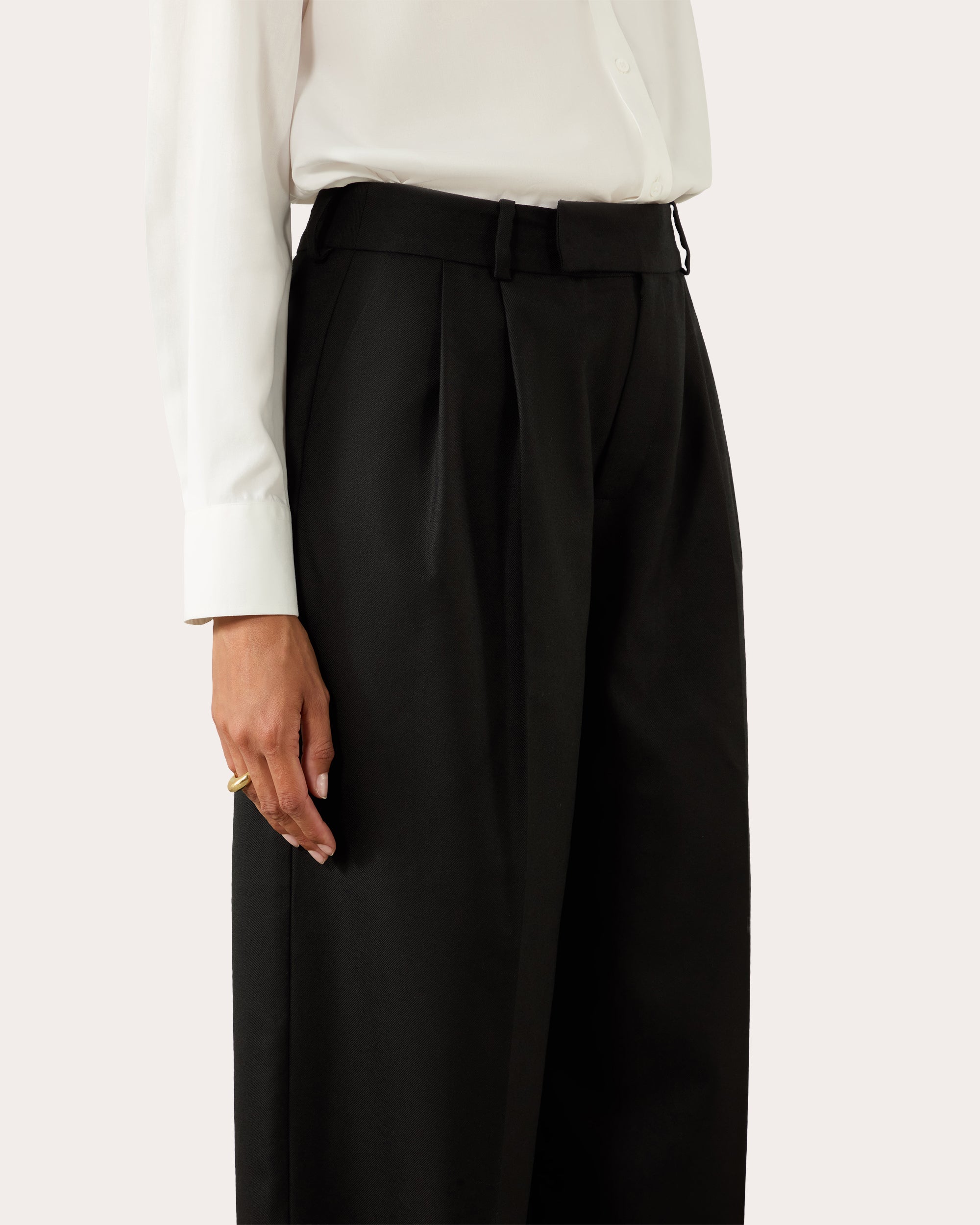Rampling Wool Wide-Leg Trousers