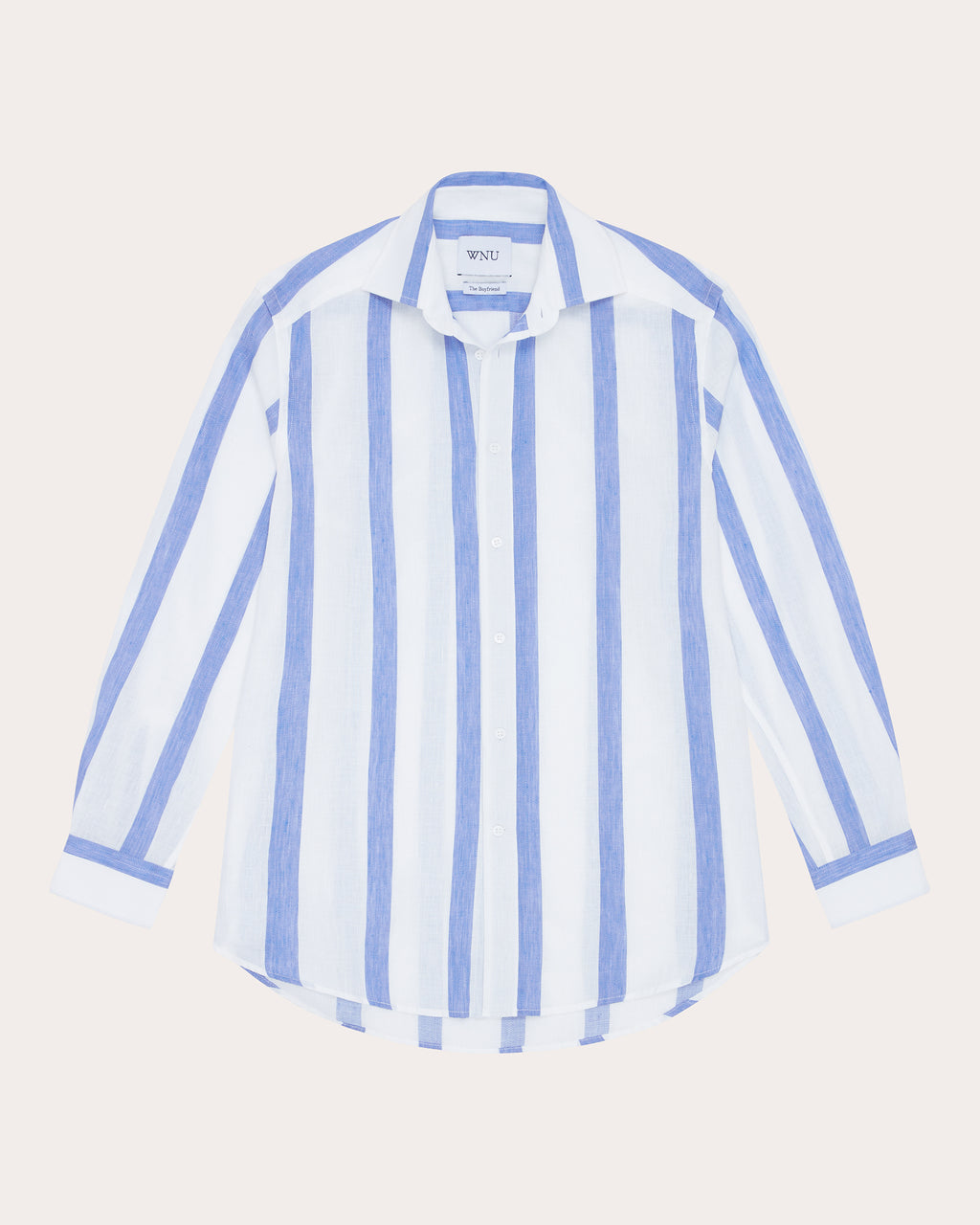 The Boyfriend Stripe Linen Cotton Shirt