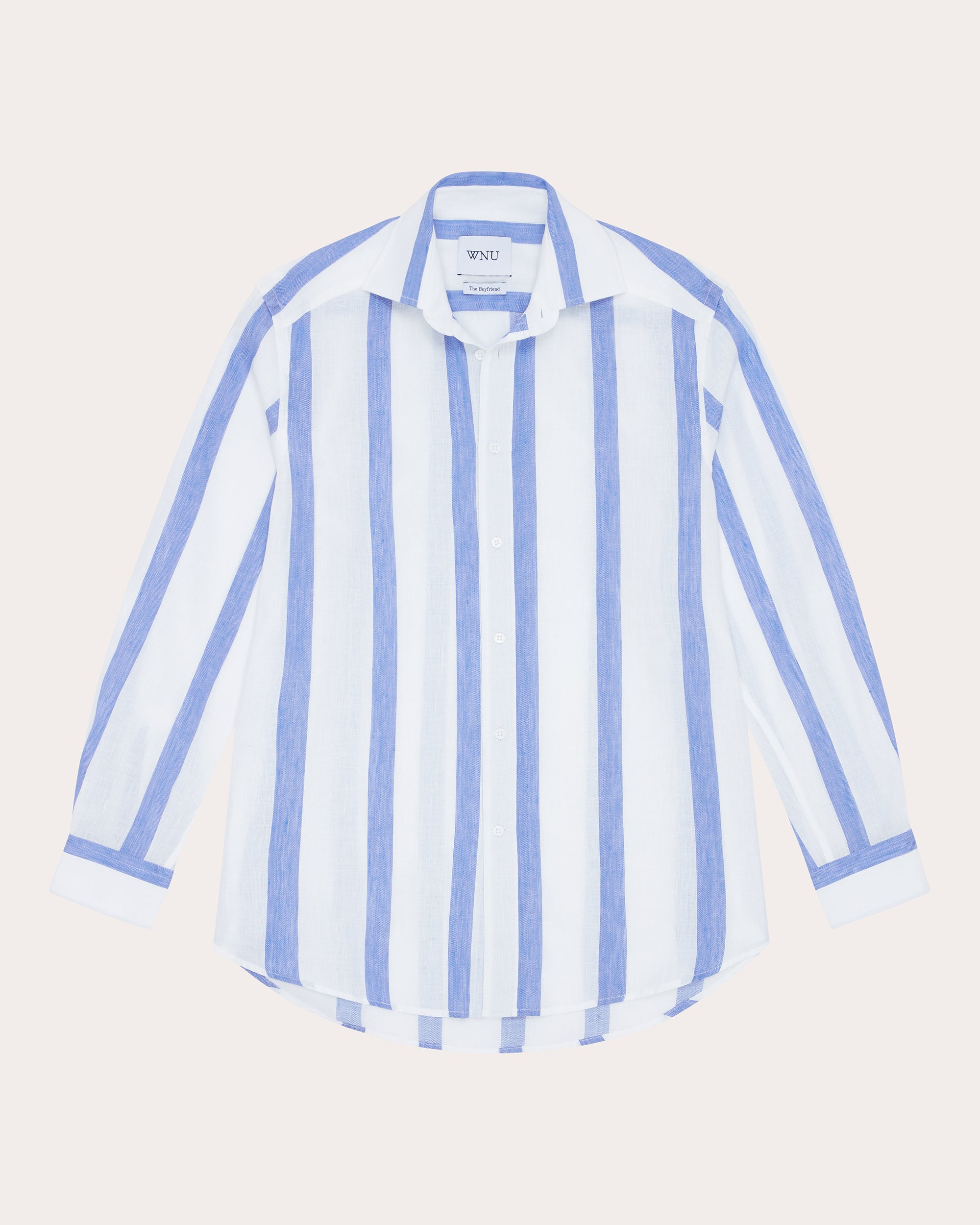 The Boyfriend Stripe Linen Cotton Shirt