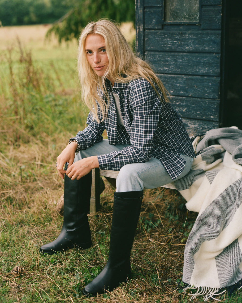 The Classic Brushed Plaid Cotton Shirt