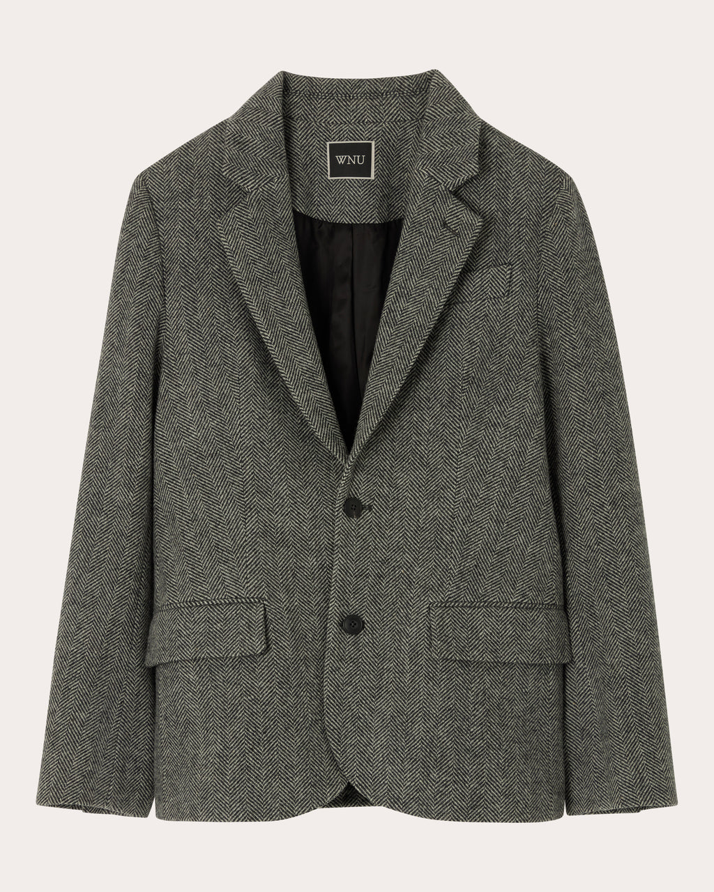 Hutton Herringbone Wool Single-Breasted Blazer
