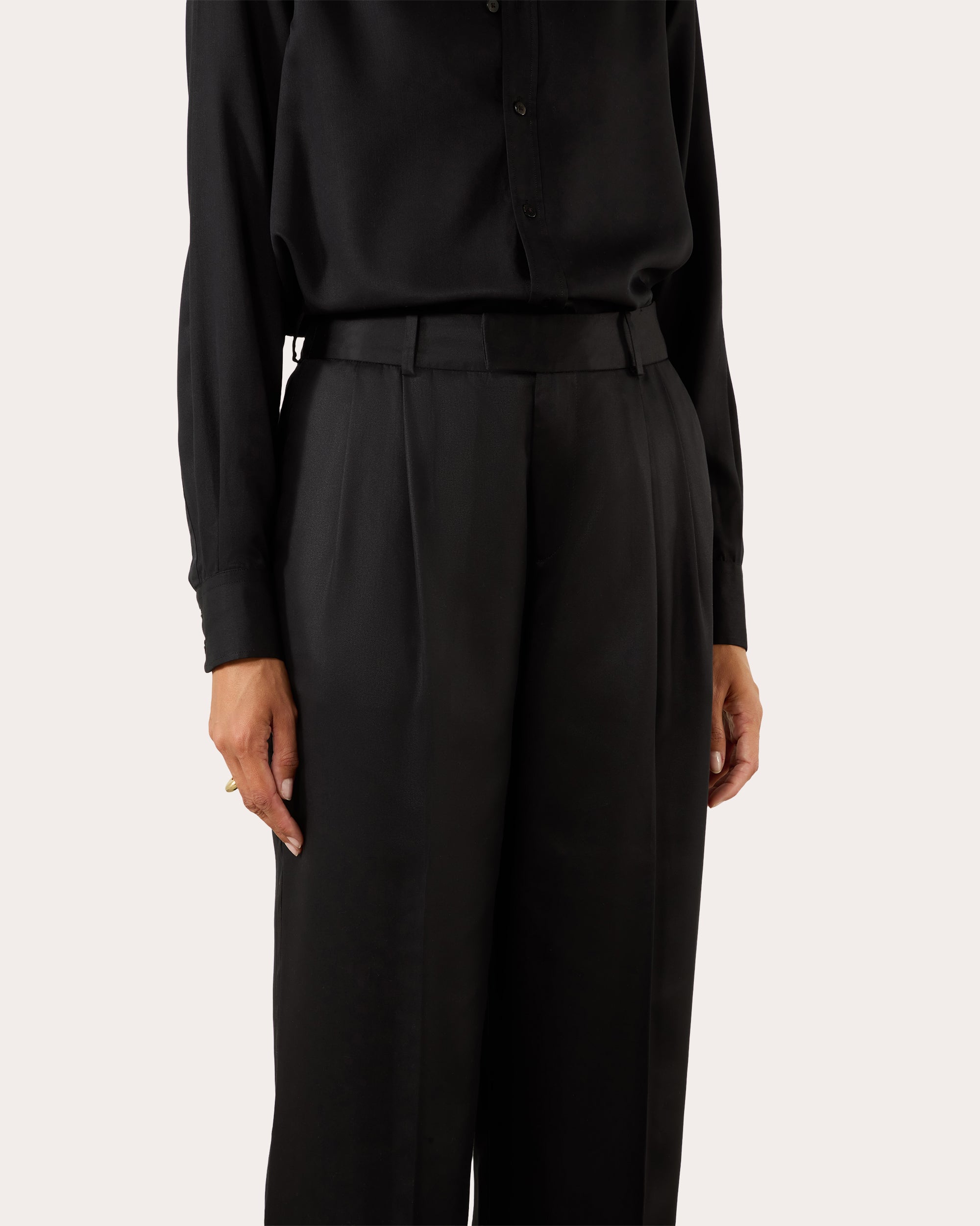 Rampling Satin Tencel™ Wide-Leg Trousers