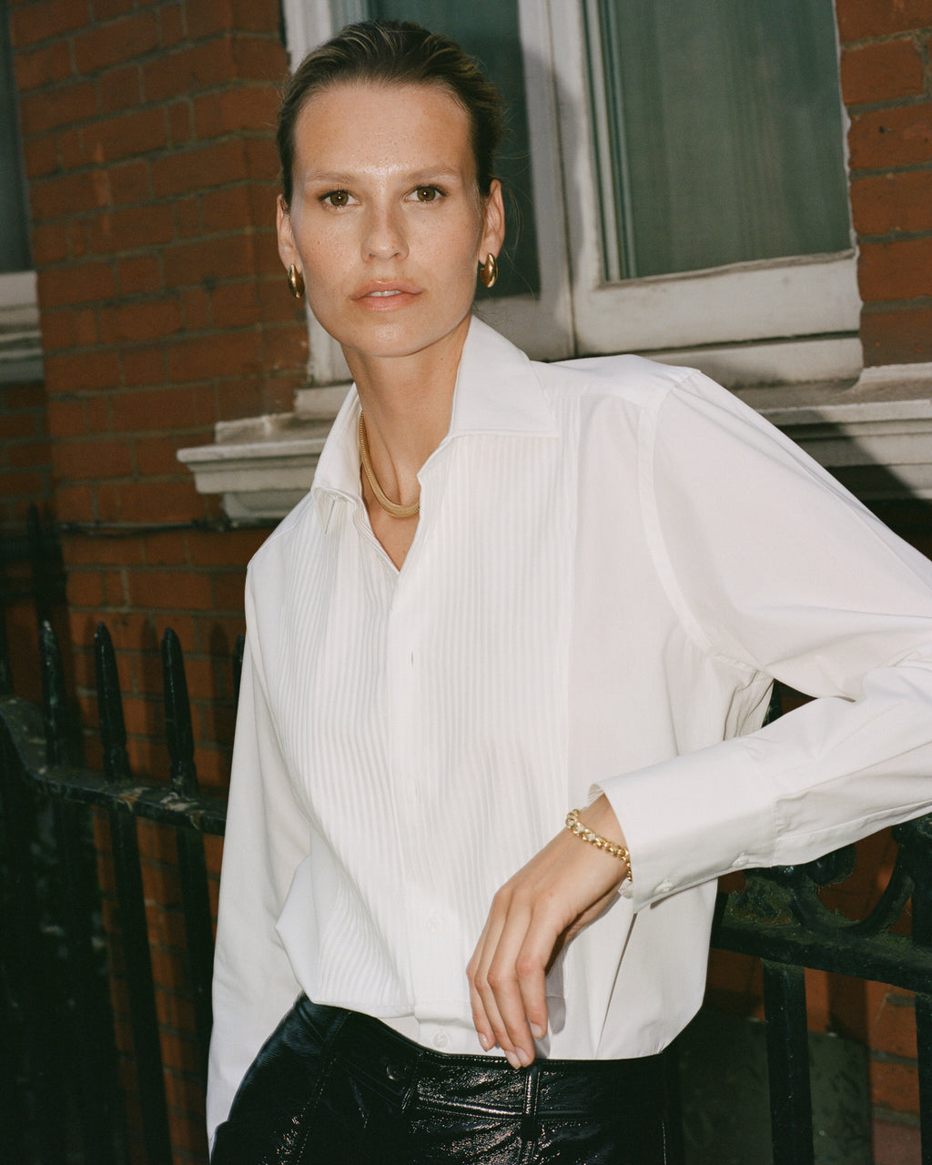 The Dress Organic Poplin Pintuck Shirt