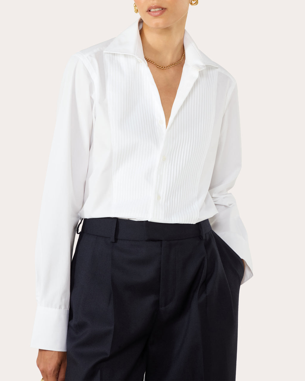 The Dress Organic Poplin Pintuck Shirt