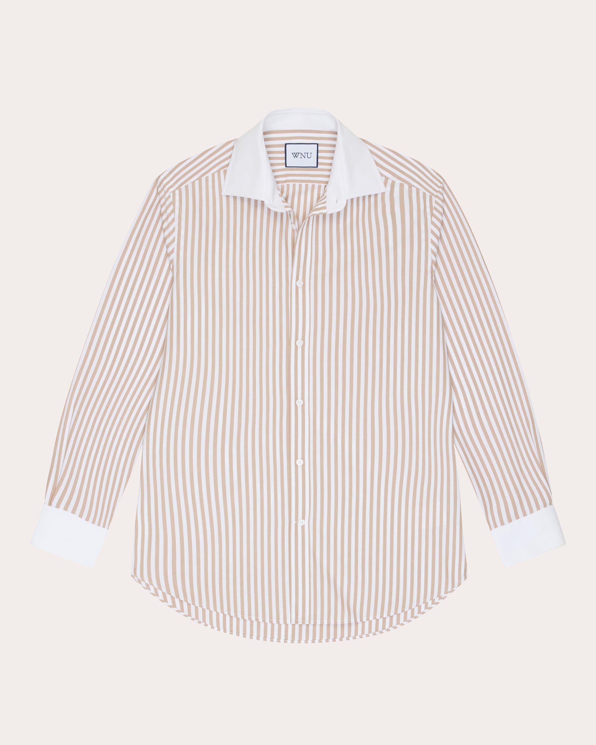 The Boyfriend Stripe Contrast Fine Poplin Shirt