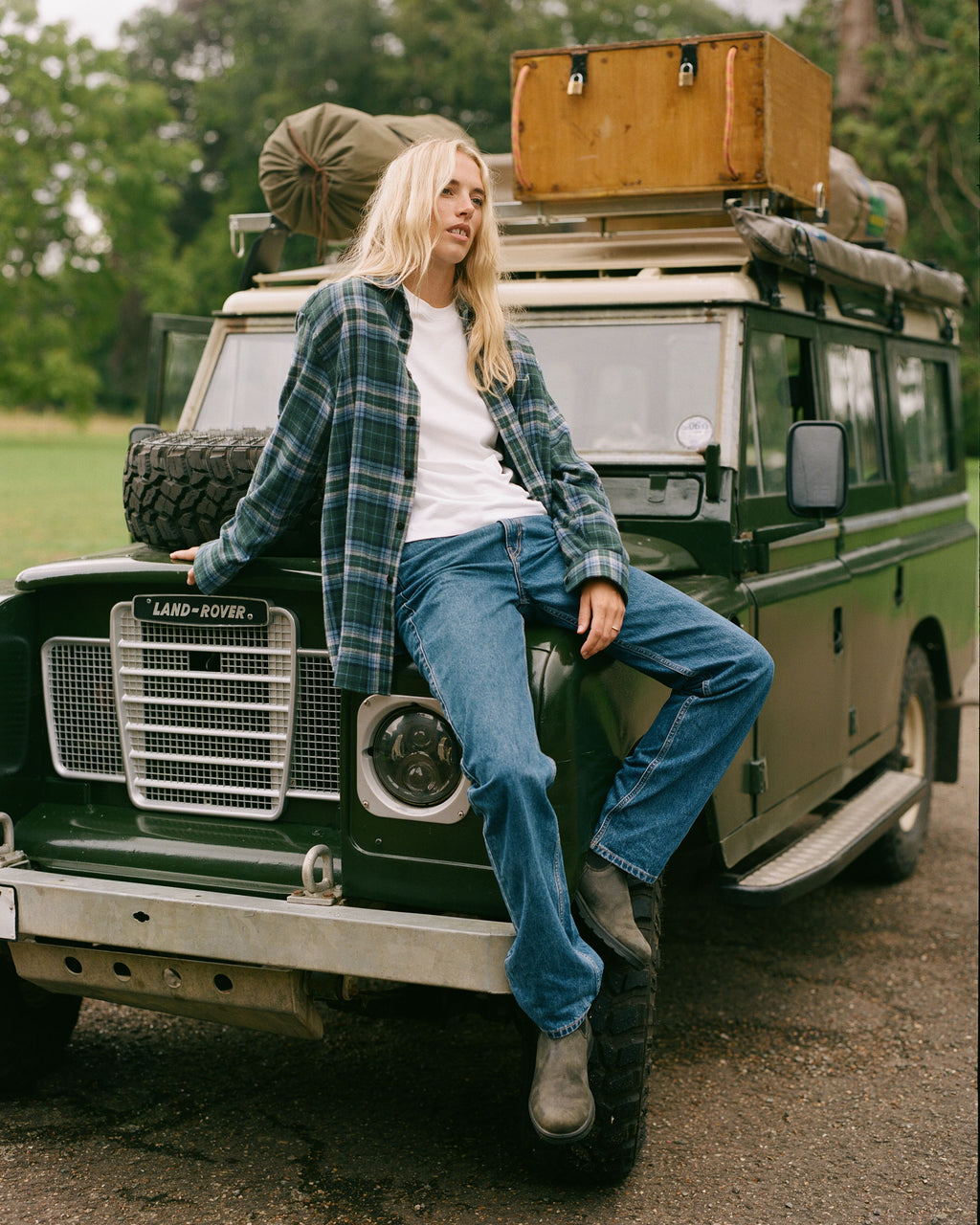 The Oversized Brushed Plaid Shirt