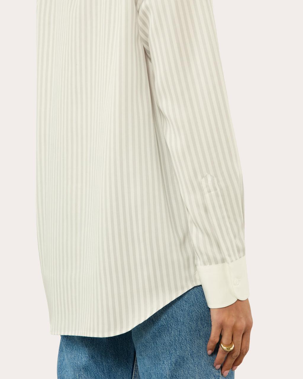 The Boyfriend Stripe Contrast Tencel™ Shirt