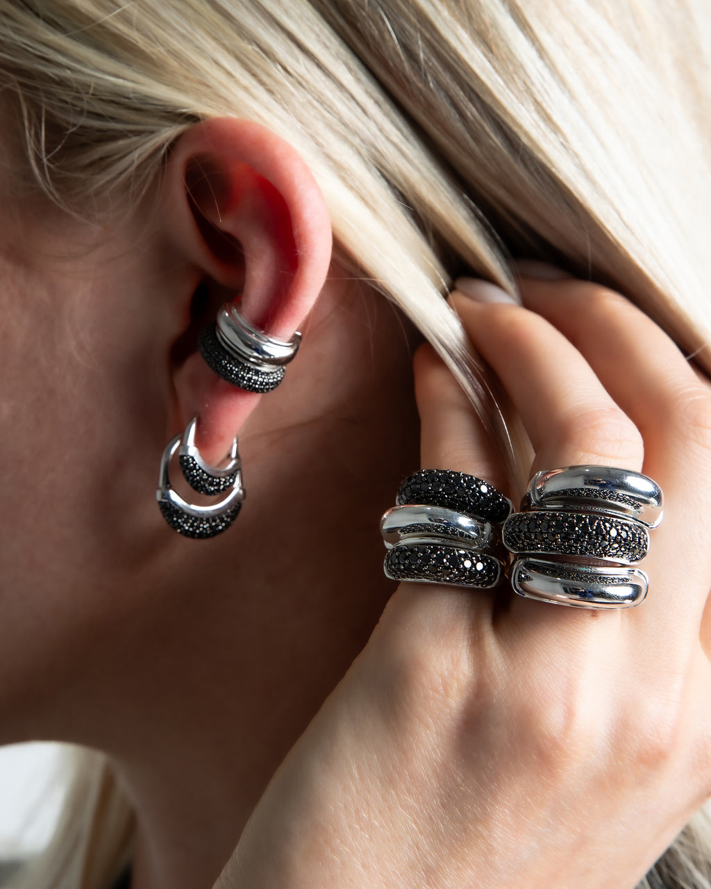Diamond Luna XS Hoop Earrings