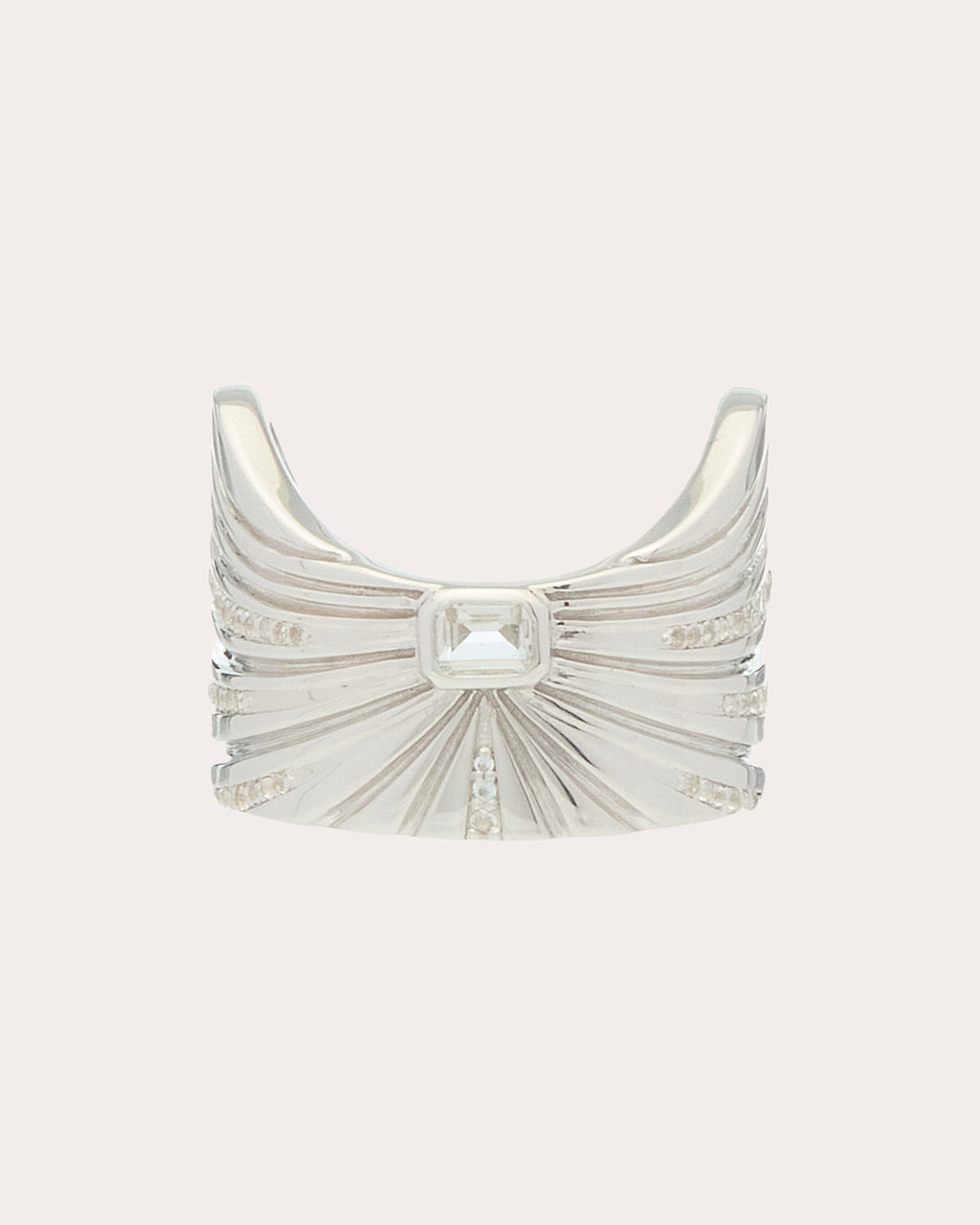 White Topaz Ray of Light Majestic Ring