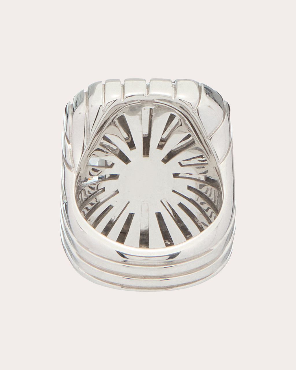 White Topaz Ray of Light Jumbo Ring
