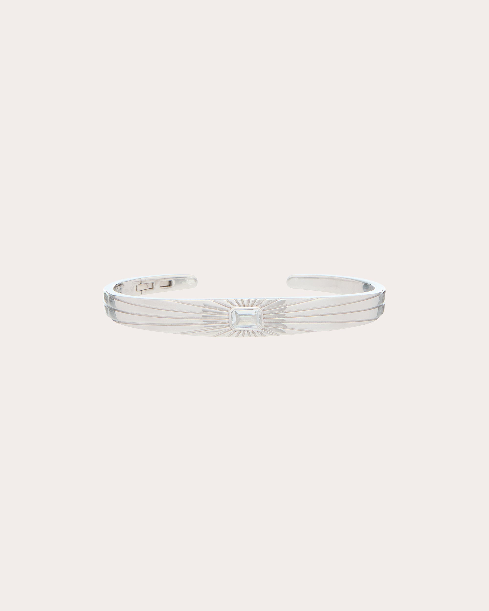 White Topaz Ray of Light Cuff