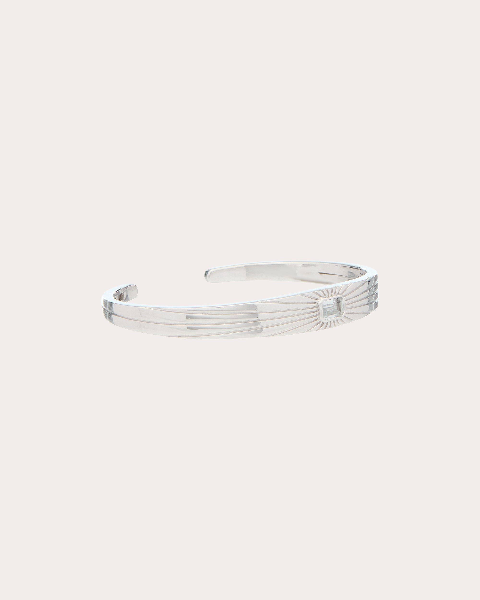 White Topaz Ray of Light Cuff