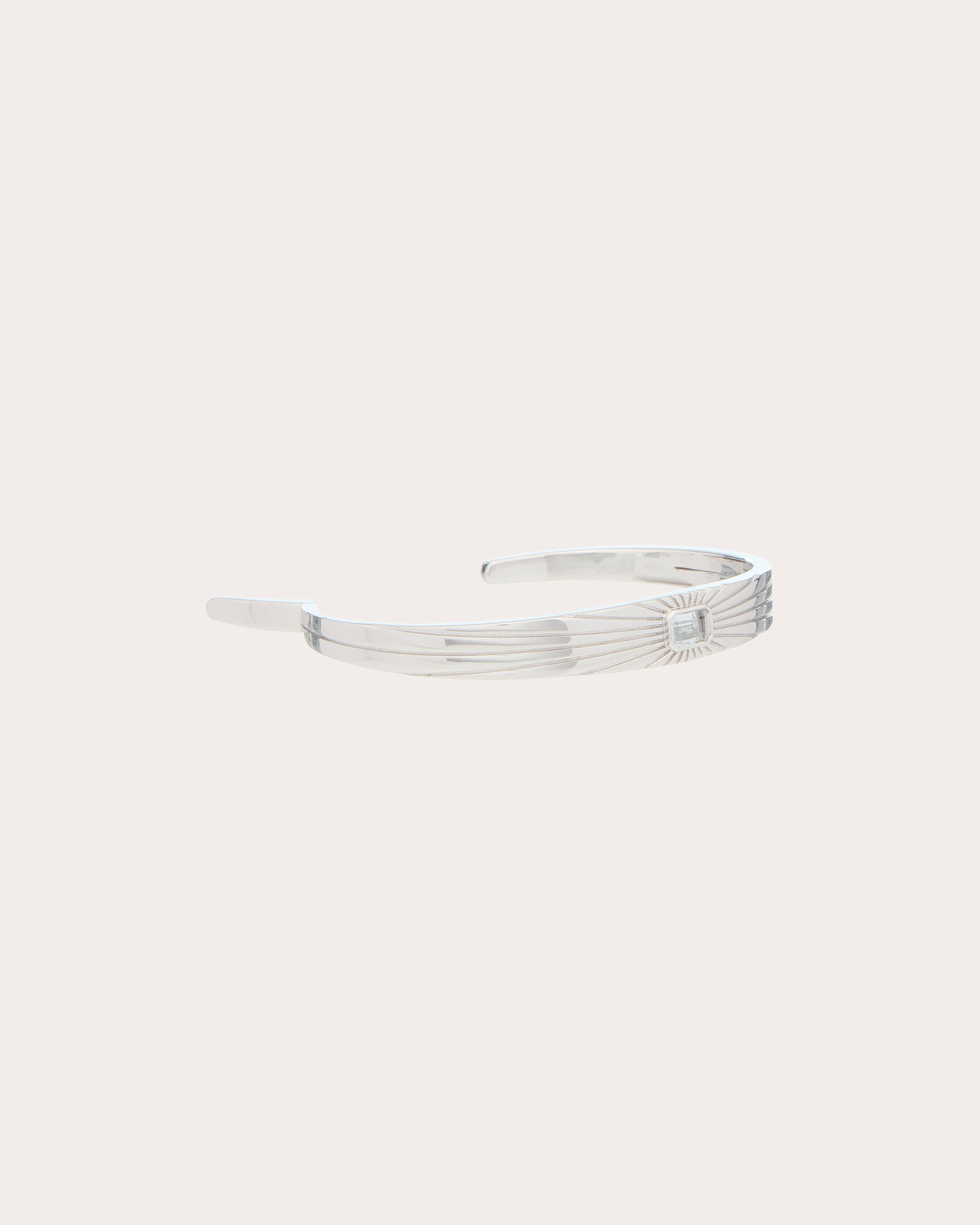 White Topaz Ray of Light Cuff
