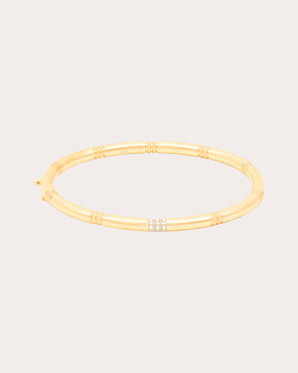 Diamond & 14k Gold Crew Bangle