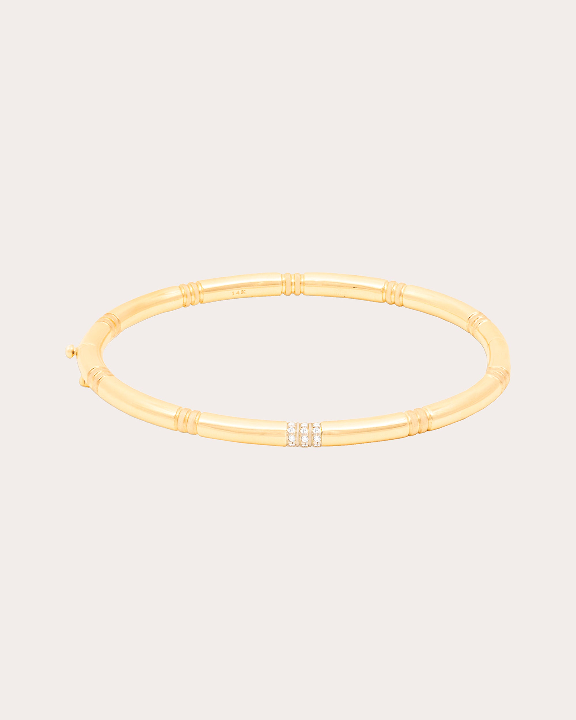 Diamond & 14k Gold Crew Bangle