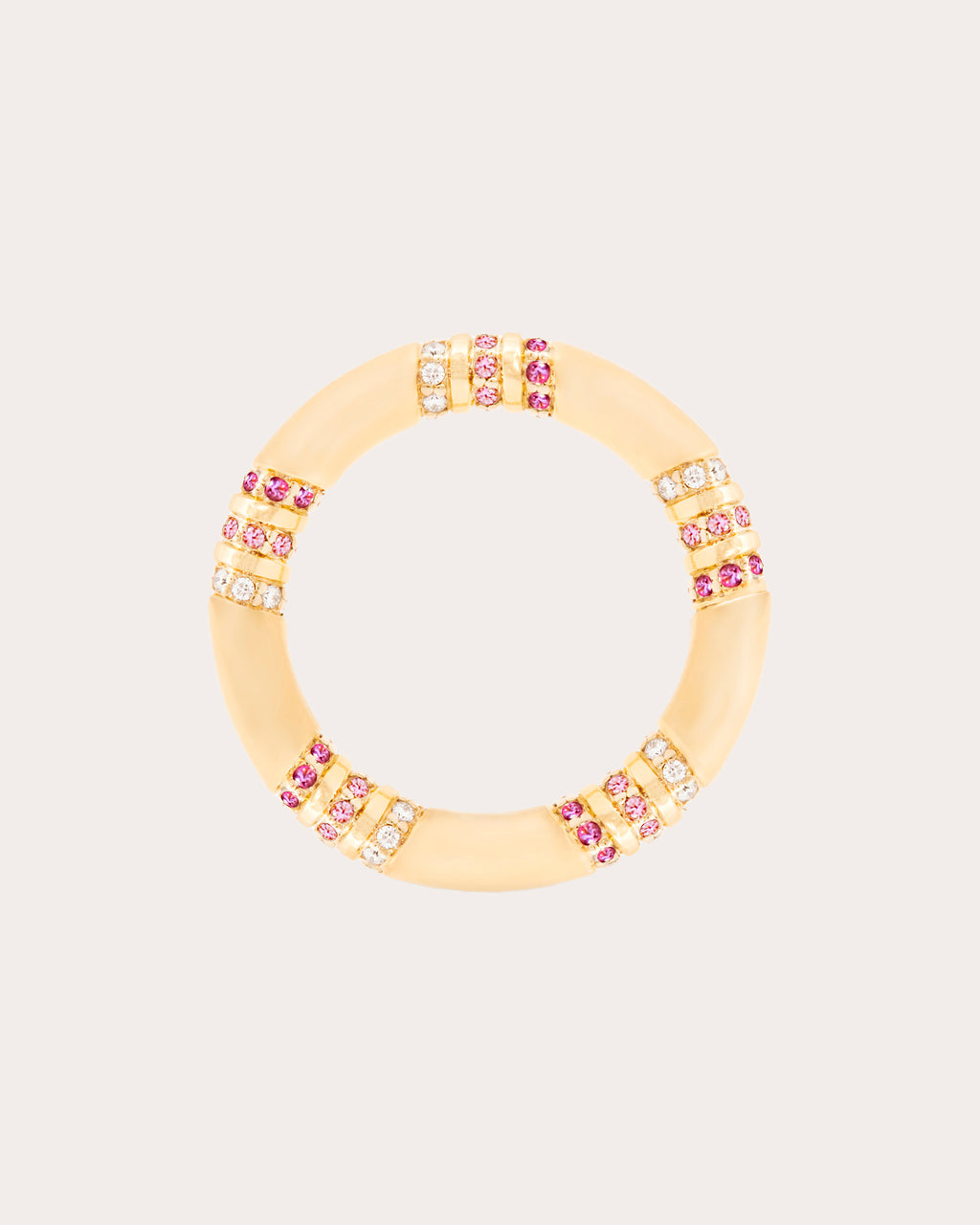 Pink Sapphire & Diamond Crew Stackable Ring