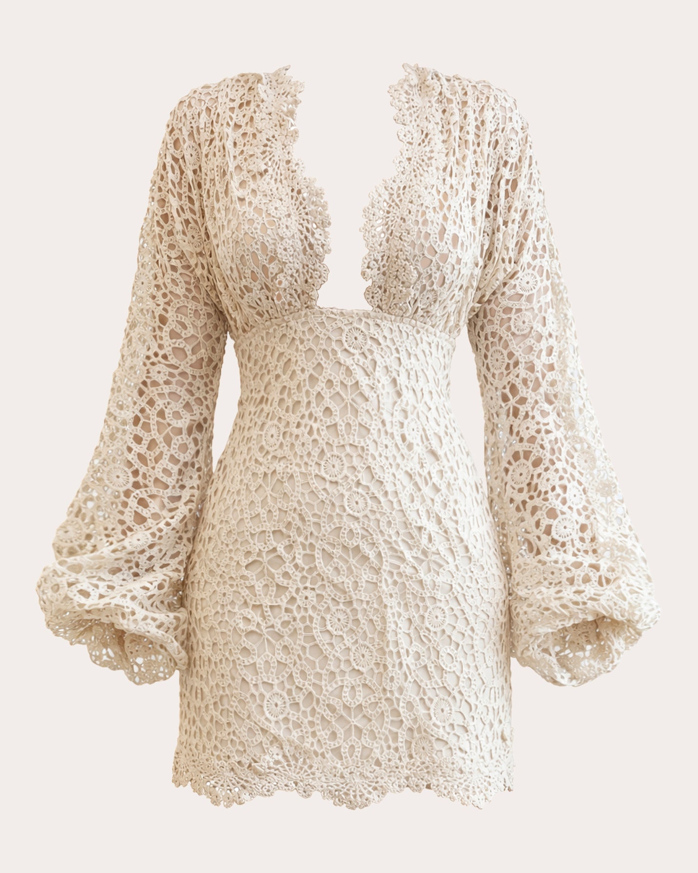 Dani Crocheted Lace Corset Mini Dress