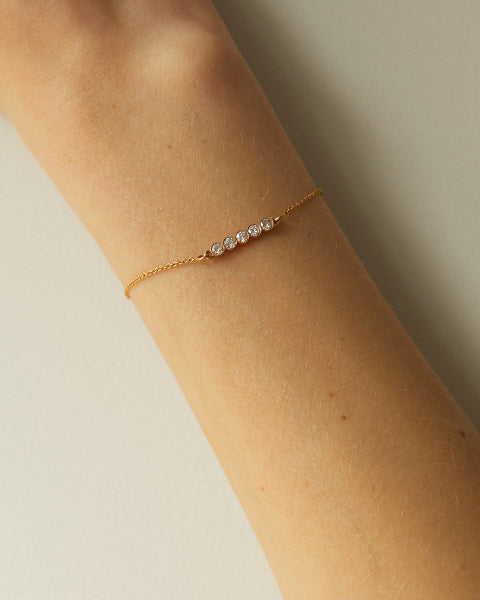 Diamond Circle of 5ths Bar Bracelet