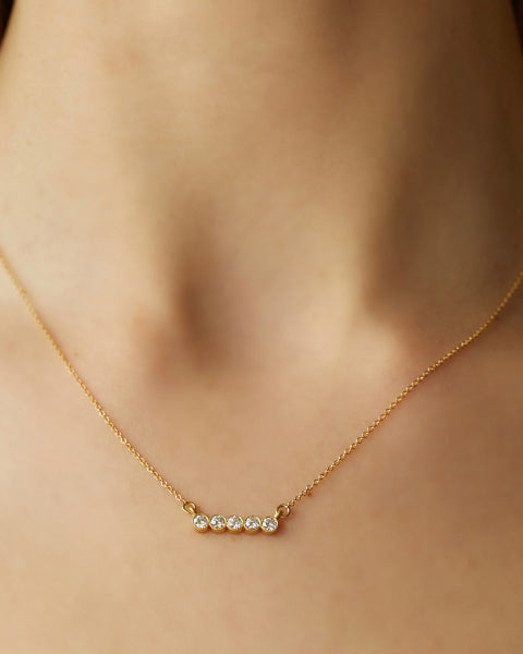 Diamond & 18k Gold Circle of 5ths Pendant Necklace