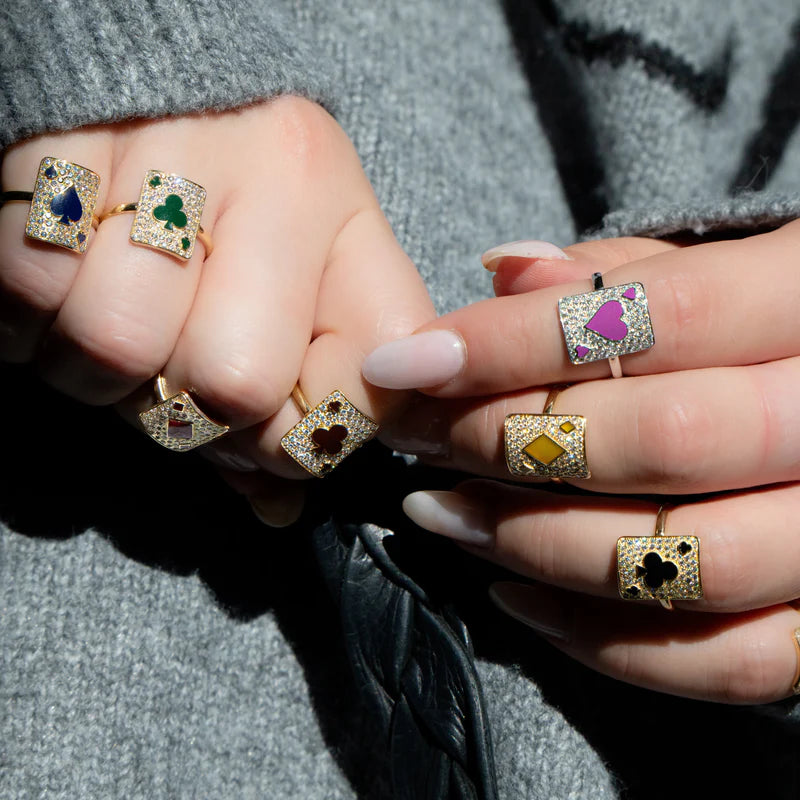 Diamond & 18k Gold Honneur Pinky Ring