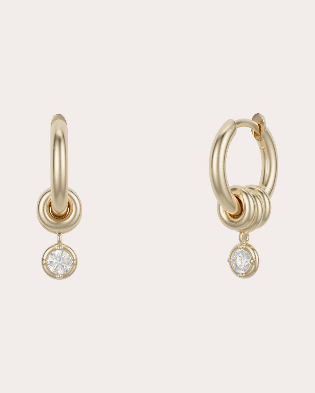 Diamond & 18k Gold Zahra Hoop Earrings
