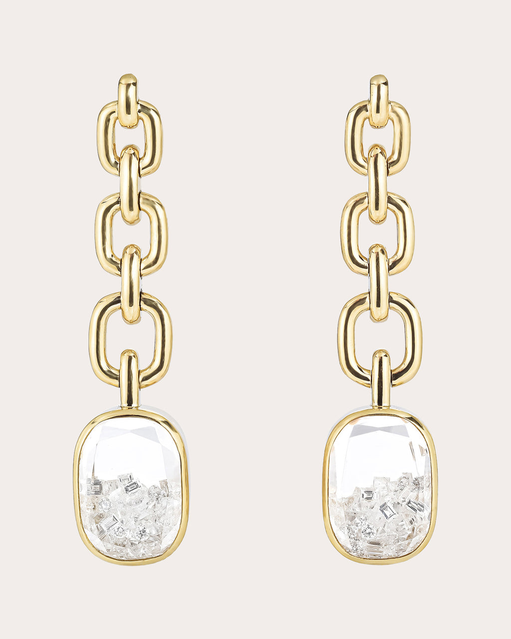 Diamond & 18k Gold Malha Shaker Drop Earrings