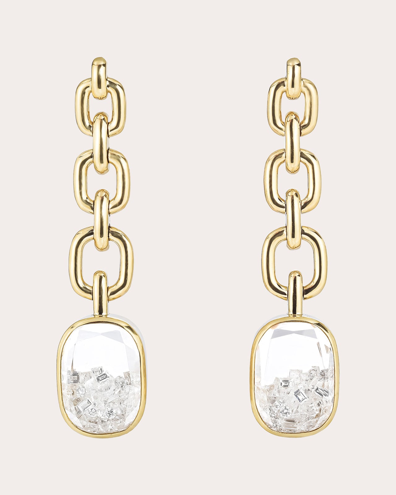 Diamond & 18k Gold Malha Shaker Drop Earrings